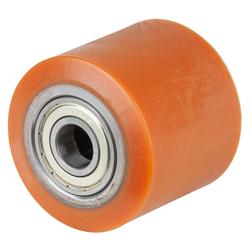Rad, Rad Ø 82mm, Guss-Polyurethan rot 98+/-4 Shore A, Radb. 75mm, Nabenl. 75mm, Kugellager, Radk. Stahl, Tragkr. 750kg Nr. C40.82.20D