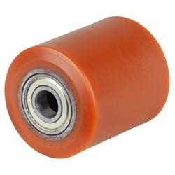 Rad, Rad Ø 85mm, Guss-Polyurethan rot 98+/-4 Shore A, Radb. 95mm, Nabenl. 100mm, Kugellager, Radk. Stahl, Tragkr. 1.000kg Nr. C40.85.20O
