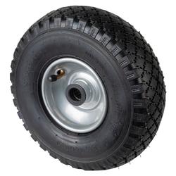 Luftrad, Rad Ø 260mm, Gummi schwarz, Radb. 85mm, Nabenl. 50mm, Rollenlager, Radk. Stahl, Tragkr. 130kg, Stollenprofil Nr. C90.261