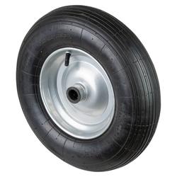 Luftrad, Rad Ø 400mm, Gummi schwarz, Radb. 100mm, Nabenl. 90mm, Rollenlager, Radk. Stahl, Tragkr. 200kg, Rillenprofil Nr. C90.404