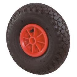 Luftrad, Rad Ø 260mm, Gummi schwarz, Radb. 85mm, Nabenl. 75mm, Gleitlager, Radk. Kunststoff, Tragkr. 100kg, Stollenprofil Nr. D10.261