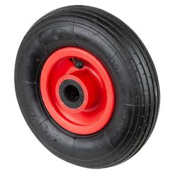 Luftrad, Rad Ø 200mm, Gummi schwarz, Radb. 50mm, Nabenl. 60mm, Rollenlager, Radk. Kunststoff, Tragkr. 75kg, Rillenprofil Nr. D15.201