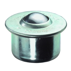Kugelrollen, Kugel Ø 22mm, Stahl, zum Stecken, Tragkr. 97kg Nr. E33.022