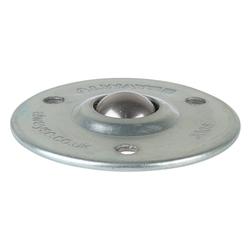 Kugelrollen, Kugel Ø 19mm, Stahl, zum Anschrauben, Tragkr. 25kg Nr. E37.019