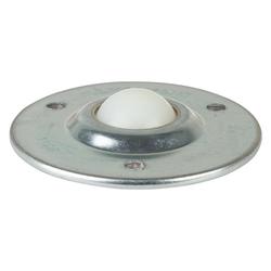 Kugelrollen, Kugel Ø 25mm, Nylon, zum Anschrauben, Tragkr. 55kg Nr. E38.025