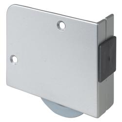 Kastenrolle, universal, Anschlag rechts, ohne Feststeller, thermoplastisch grau, L 78mm, B (innen) 22mm, B (außen) 25mm, Radk. Kunststoff, Geh. Zinkdruckguß, Tragkr. 40kg Nr. G93.22.2