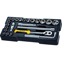 Stanley Modul 1/2 Zoll Steckschlüssel und Zubehör Set, 23-tlg. Nr. STMT1-74173