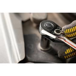 Stanley 1/4 Zoll Umschaltknarre, 72 Zähne, Griff aus Bi-Material für Kontrolle und Komfort Nr. STMT82663-0