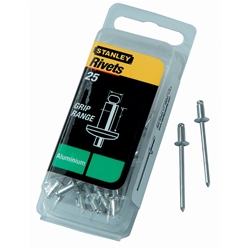 Stanley Blindnieten Aluminiumnieten 4,7x9,5mm 15 St.wiederverschliessb. Verp. Nr. 1-PAA66T