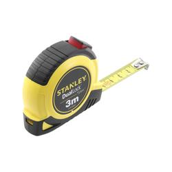 Stanley Bandmaß Tylon Dual Lock 3m mit zweiteiliger Bandbremse für präzise Innenmessungen und bruchsicherem Zwei-Komponenten-Gehäuse Nr. STHT36802-0