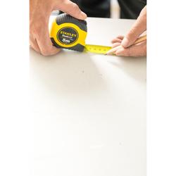 Stanley Bandmaß Tylon Dual Lock 5m mit zweiteiliger Bandbremse für präzise Innenmessungen und bruchsicherem Zwei-Komponenten-Gehäuse Nr. STHT36803-0