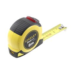 Stanley Bandmaß Tylon Dual Lock 8m mit zweiteiliger Bandbremse für präzise Innenmessungen und bruchsicherem Zwei-Komponenten-Gehäuse Nr. STHT36804-0