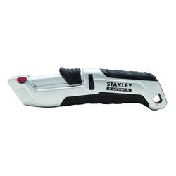 Stanley FatMax Metall Sicherheitsmesser mit 3-Seiten-Schieber, vollautomatischem Klingeneinzug und gummiertem Komfortgriff Nr. FMHT10367-0