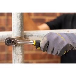 Stanley FatMax 3/8 Zoll High Perfomance Umschaltknarre, 120 Zähne, mit Bi-Material Griff für Kontrolle und Komfort Nr. FMMT82677-0