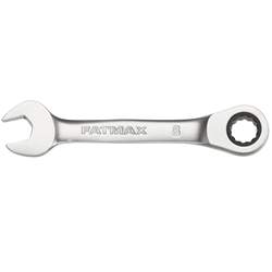 Stanley FatMax Ringmaulschlüssel mit Ratsche 8mm, kurze Ausführung, 72 Zähne, 12-Kant, 15° gekröpft Nr. FMMT13097-0