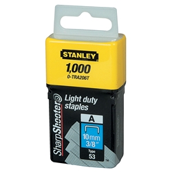 Stanley Klammern Typ A 10mm 1000 St. für Elektro- u. Handtacker Typ A stabile Verp. Nr. 1-TRA206T