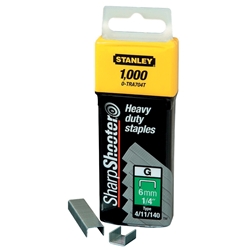 Stanley Klammern Typ G 6mm 1000 St. für Elektro- u. Handtacker Typ G stabile Verp. Nr. 1-TRA704T