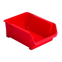 Stanley Lagersichtkasten #4 Rot, ideal zur Aufbewahrung von Kleinteilen, Werkzeug und Zubehör Nr. STST82742-1