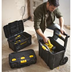 Stanley Quiklink 3-teiliger Rolling Workshop mit gummierten 7 Zoll Rädern, Gesamtkapazität 45kg (80l) Nr. STST83319-1