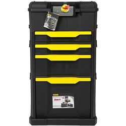 Stanley Rollende Werkstatt 48,8x86,6x34,8cm 3 tragbare Werkzeugboxen robust Nr. 1-79-206