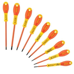 Stanley Schraubendreher-Set FatMax 10-teilig mit Spannungsprüfer Schlitz Phillips Pozidriv Nr. FMHT62573-0