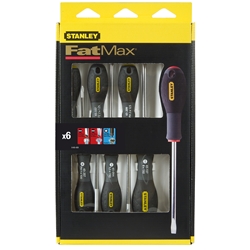 Stanley Schraubendreher-Set FatMax 6-teilig Schlitz Pozidriv Qualitätsstahl sandgestrahlt Nr. 0-65-428
