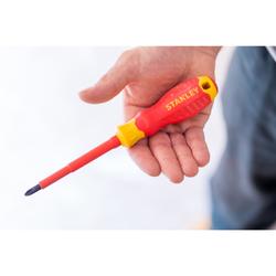 Stanley Qualitativ hochwertiges, 10-teiliges VDE Schraubendreher Set mit ergonomischem Soft-Grip Griffe Nr. STHT60032-0
