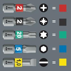 Wera Bits-Handhalter mit 6 Bits Kraftform Kompakt 27 Set 1 Nr. 05051510001