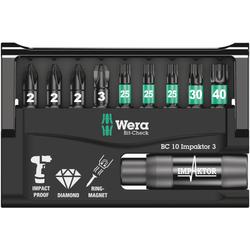 Wera Bit-Sortiment Bit-Check 10 Impaktor 3 Nr. 05057683001