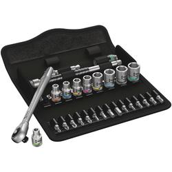 Wera Durchsteckvierkant, 1/4 Zoll-Antrieb, metrisch 8100 SA 7 Zyklop Metall-Knarrensatz Nr. 05004017001