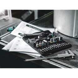 Wera Durchsteckvierkant, 1/4 Zoll-Antrieb, metrisch 8100 SA 7 Zyklop Metall-Knarrensatz Nr. 05004017001