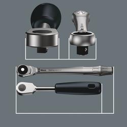 Wera Durchsteckvierkant, 1/4 Zoll-Antrieb, metrisch 8100 SA 7 Zyklop Metall-Knarrensatz Nr. 05004017001