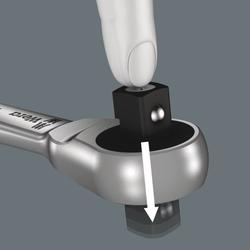 Wera Durchsteckvierkant, 1/4 Zoll-Antrieb, metrisch 8100 SA 7 Zyklop Metall-Knarrensatz Nr. 05004017001
