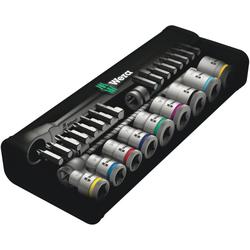 Wera Durchsteckvierkant, 3/8 Zoll-Antrieb, zöllig 8100 SB 10 Zyklop Metall-Knarrensatz Nr. 05004050001