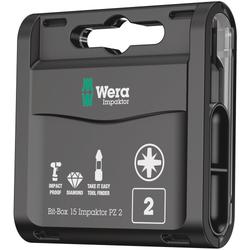Wera Pozidriv-Bits Bit-Box 15 Impaktor PZ 2 Nr. 05057763001