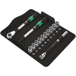 Wera Steckschlüsselsatz 1/2 Zoll-Antrieb, metrisch 8006 SC 1 Zyklop Hybrid-Knarrensatz Nr. 05004090001