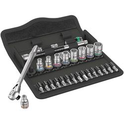 Wera Umschalthebel, 1/4 Zoll-Antrieb, zöllig 8100 SA 11 Zyklop Metall-Knarrensatz Nr. 05004021001