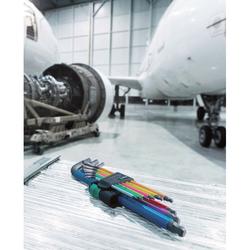 Wera Winkelschlüsselsatz mit Haltefunktion, BlackLaser 950/9 Hex-Plus Multicolour HF 1 Nr. 05022210001