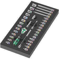 Wera Zyklop Knarren-Satz, 1/4 Zoll, 37-teilig 9720 Schaumstoffeinlage 8000 A Zyklop Set 1 Nr. 05150110001