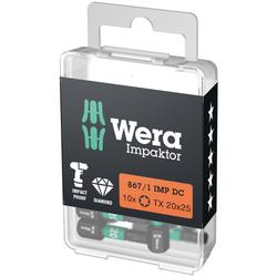 Wera TORX Bits, Impaktor, 10 Stück 867/1 IMP DC TORX 20x25mm DIY-Box Nr. 05057624001