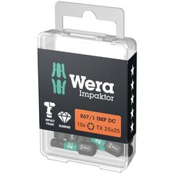 Wera TORX Bits, Impaktor, 10 Stück 867/1 IMP DC TORX 25x25mm DIY-Box Nr. 05057625001