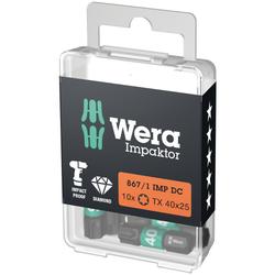 Wera TORX Bits, Impaktor, 10 Stück 867/1 IMP DC TORX 40x25mm DIY-Box Nr. 05057627001