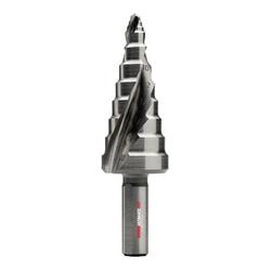 Ruko ULTIMATECUT Stufenbohrer HSSE-Co 5 mit FLOWSTEP® Spitze, Größe 1, Stufendurchmesser 6, 8, 10, 12, 14, 16, 18, 20mm, Stufenanzahl 8 Nr. 101651E