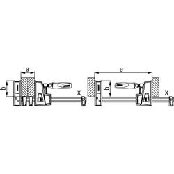 Bessey 2 x Korpuszwinge REVO KRE 600/95 Nr. KRE60-2K-OH