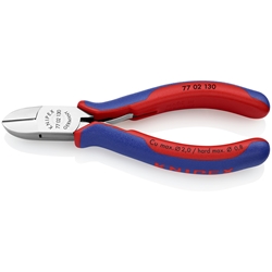 Knipex Elektronik-Seitenschneider mit Mehrkomponenten-Hüllen 130 mm Nr. 77 02 130 SB