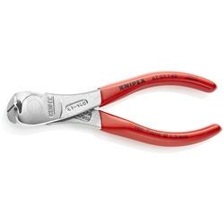 Knipex Kraft-Vornschneider mit Kunststoff überzogen verchromt 145 mm Nr. 67 03 140