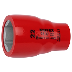 Knipex Steckschlüsseleinsatz für Sechskantschrauben mit Innenvierkant 3/8 Zoll 49 mm Nr. 98 37 22