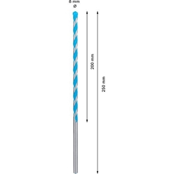 Bosch EXPERT CYL-9 MultiConstruction Bohrer, 8x200x250mm Nr. 2608901484