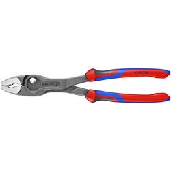 Knipex TwinGrip® Front- und Seitengreifzange, mit Comfort-Griffen, grau atramentiert, 257mm Nr. 82 02 250