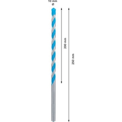 Bosch EXPERT CYL-9 MultiConstruction Bohrer, 10x200x250mm Nr. 2608901485